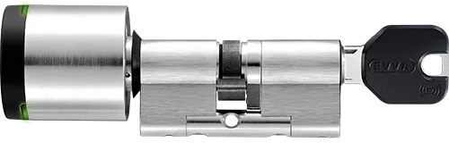 Hybrid-Zylinder mit mechanischem und elektronischem Teil